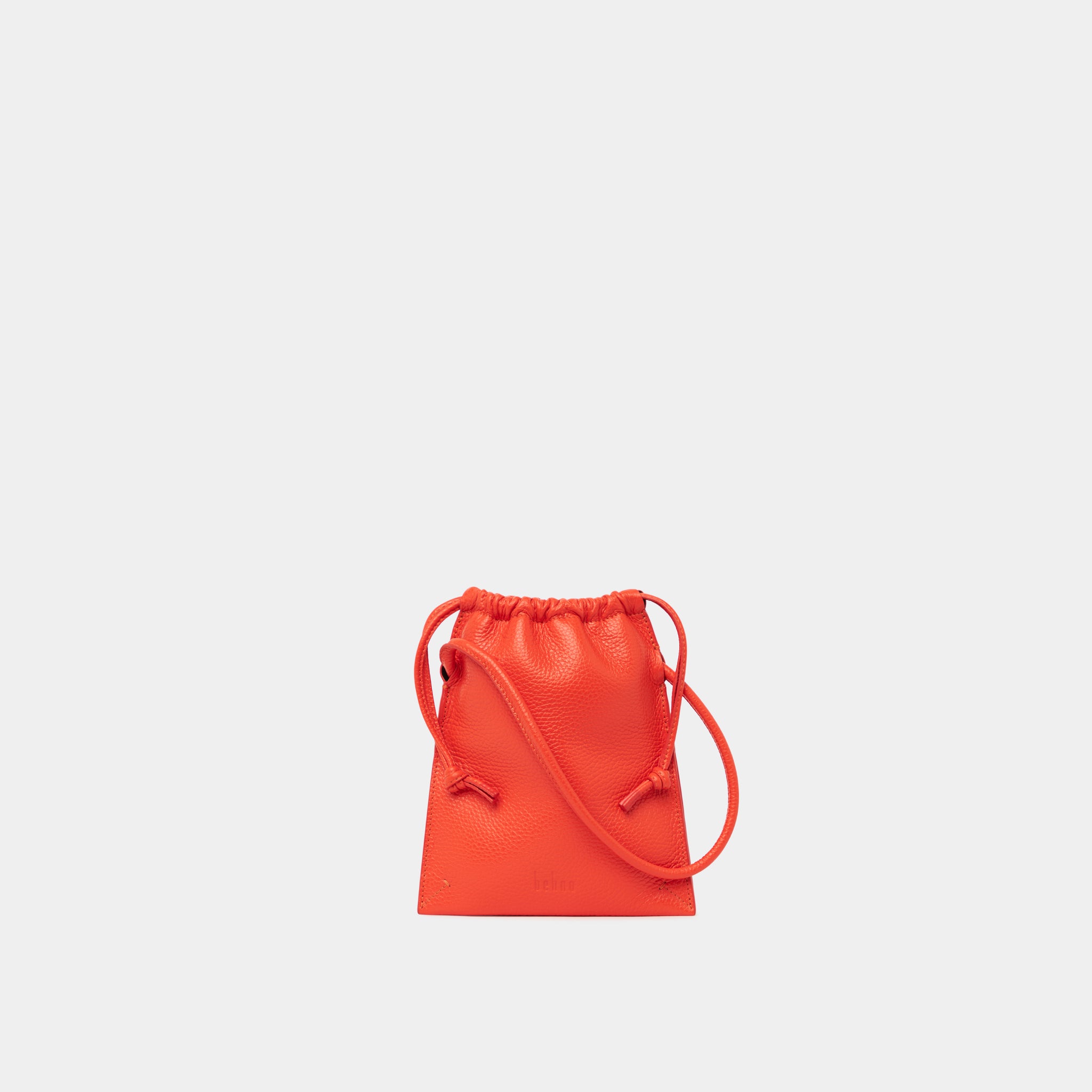 Behno - Lex Mini Pebble Leather Accordion Crossbody Bag-Red