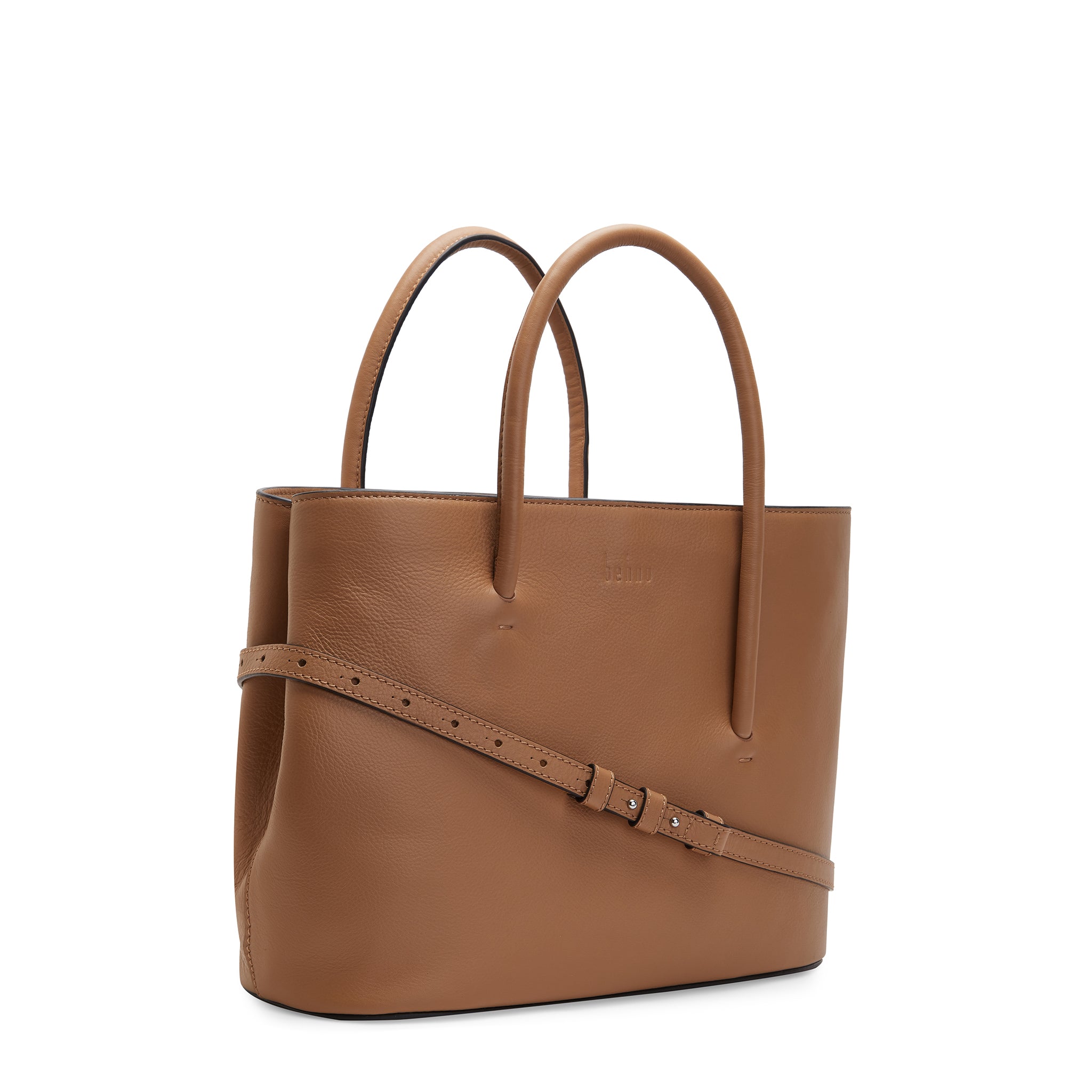 MEENA SATCHEL MILLED ALMOND