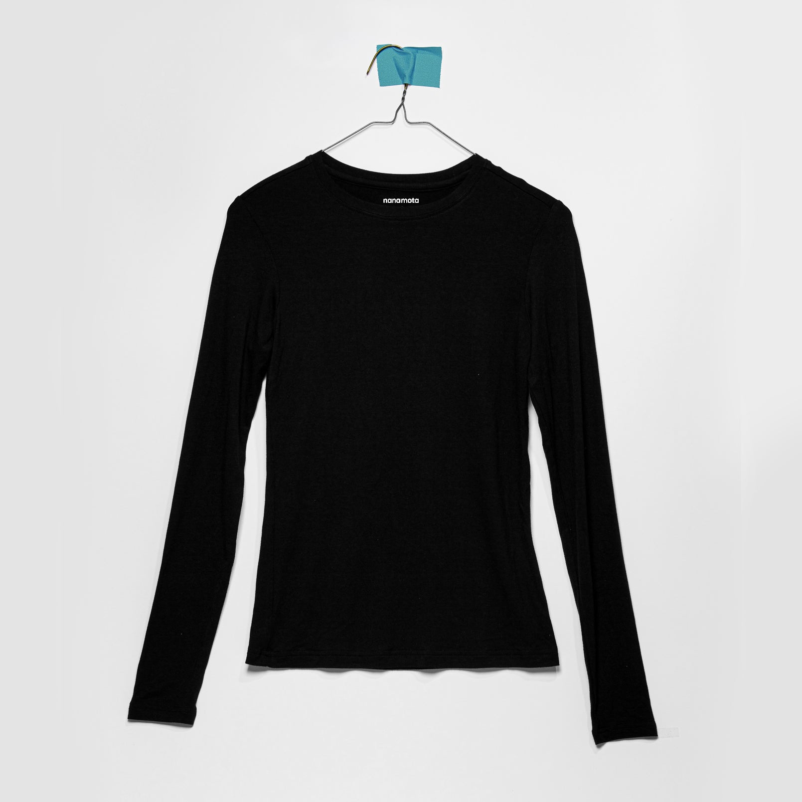 THE SOFTEST TEE' WOMENS FITTED LONG-SLEEVE BLACK